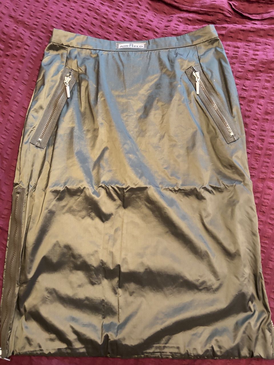 Ohne Marke Airfield - Ballonrock, Bomberrock, Gr. 38 Dunkelgrün Size M