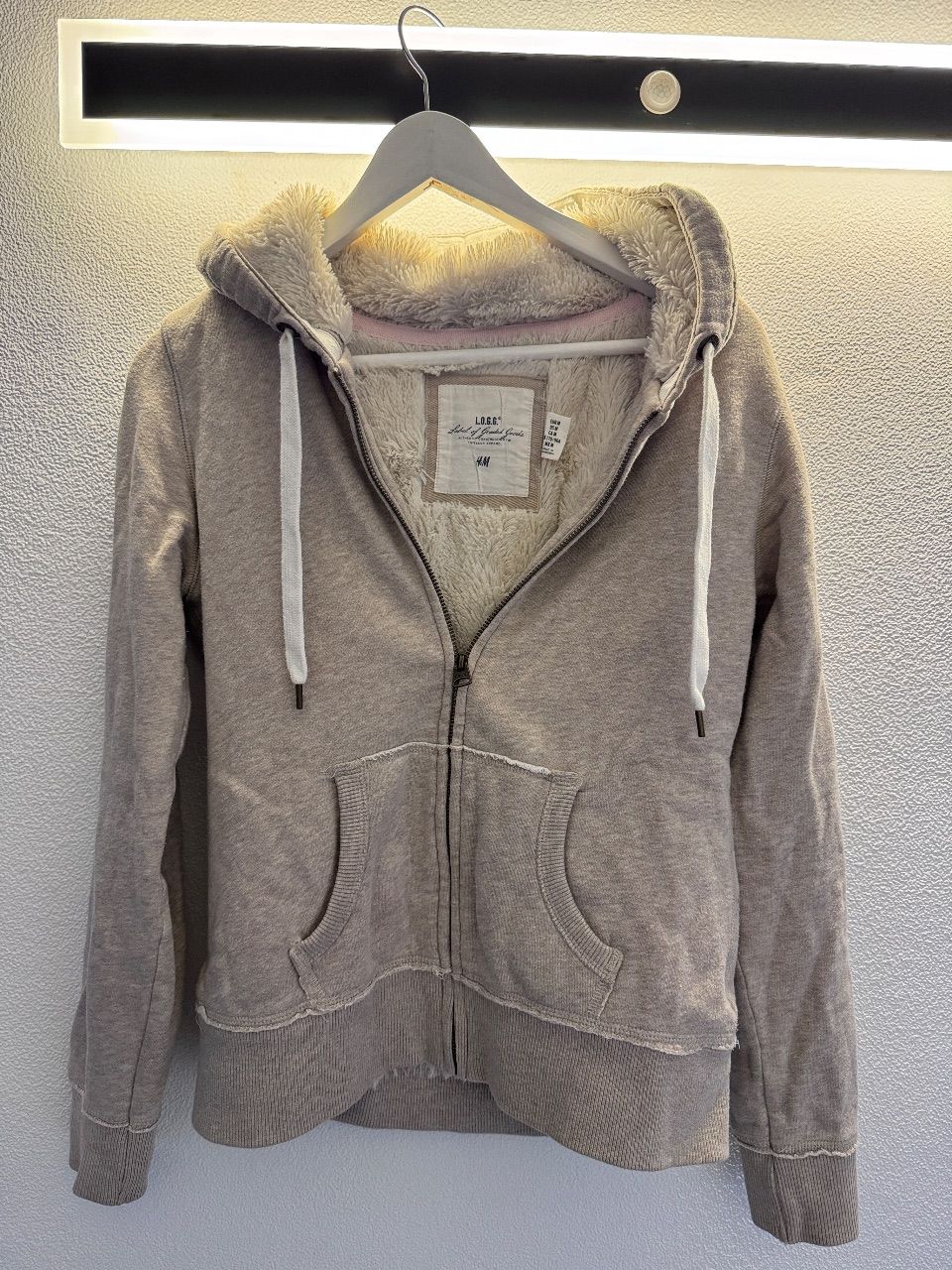 H&M Strickjacke mit Fell  Size M