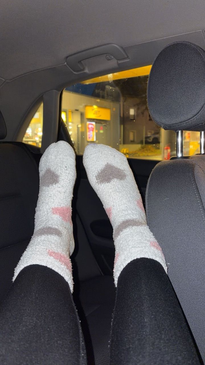 getragene Kuschelsocken