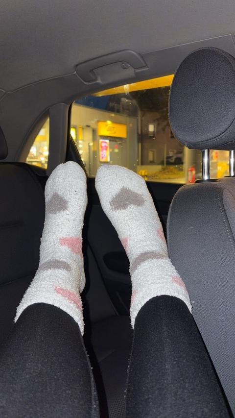getragene Kuschelsocken