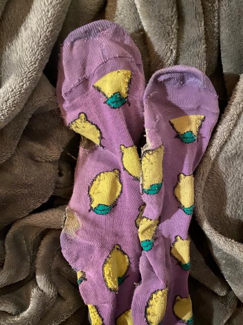Socken mit Zitronen Muster Size Einheitsgröße