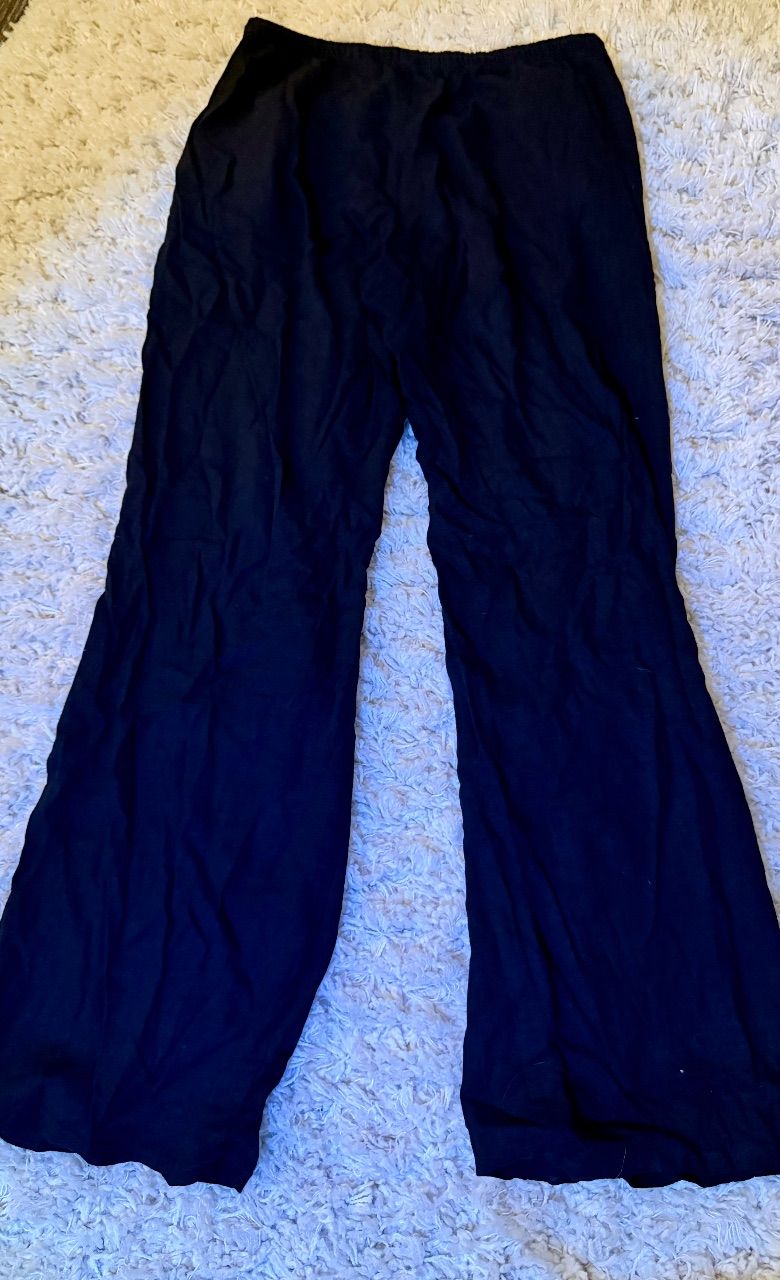 H&M Schwarze Leinenhose Size S