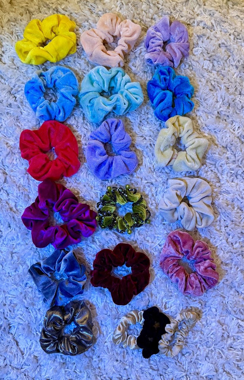 Scrunchies bunt, 16Stück oder einzeln 