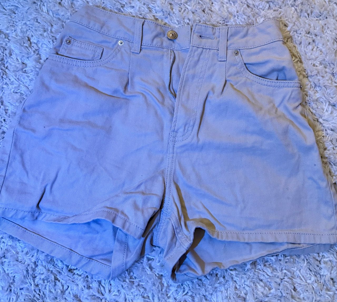 H&M Jeans-Shorts in Beige Size S