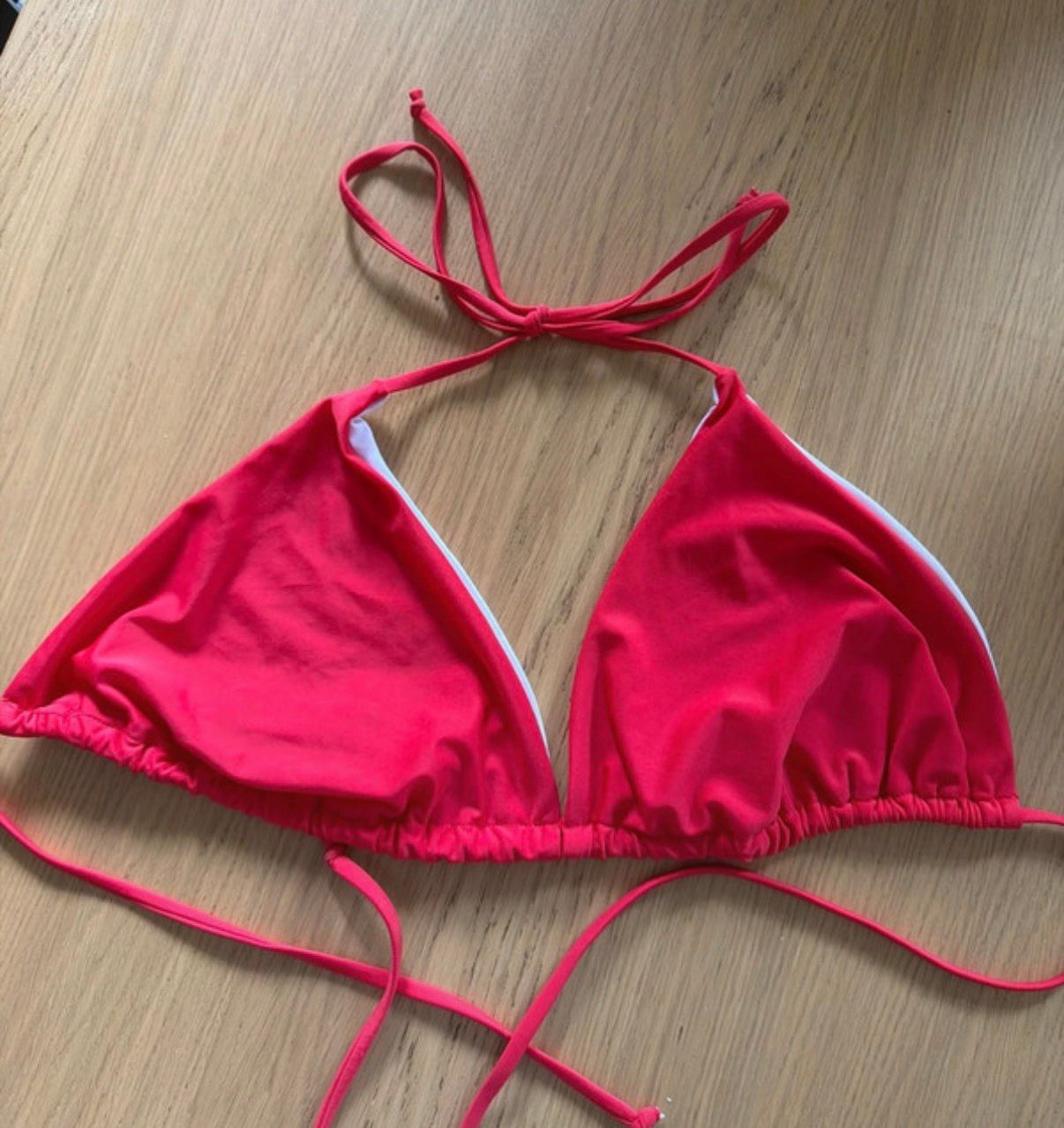 Ohne Marke Rotes Bikini Oberteil Size L