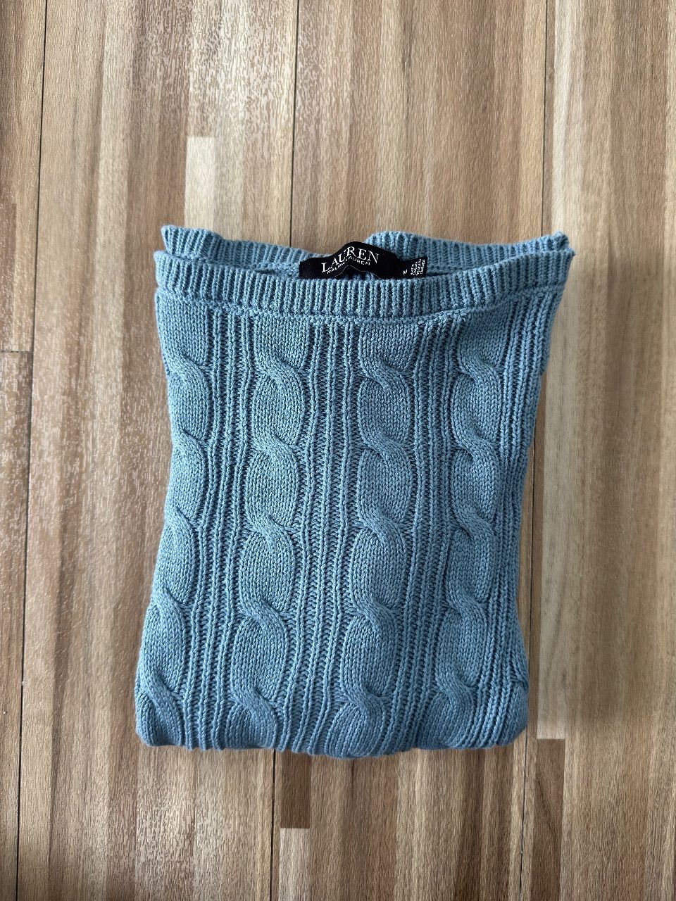 Ralph Lauren Ralph Lauren Cable Knit Pullover U-Boot-Ausschnitt Blau Gr. M – ungetragen Size M