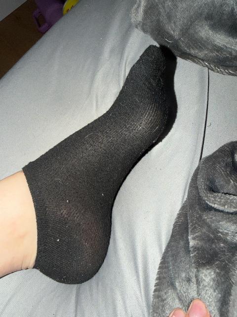 Getragene Socken (weiß & schwarz) Size M