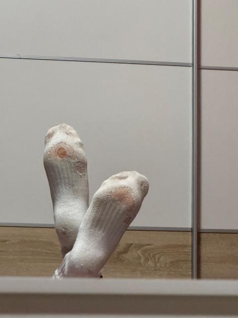 Nike Getragene weiße Nike Socken Size 39
