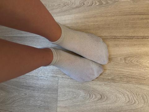 Weiße alte Socken Size XS