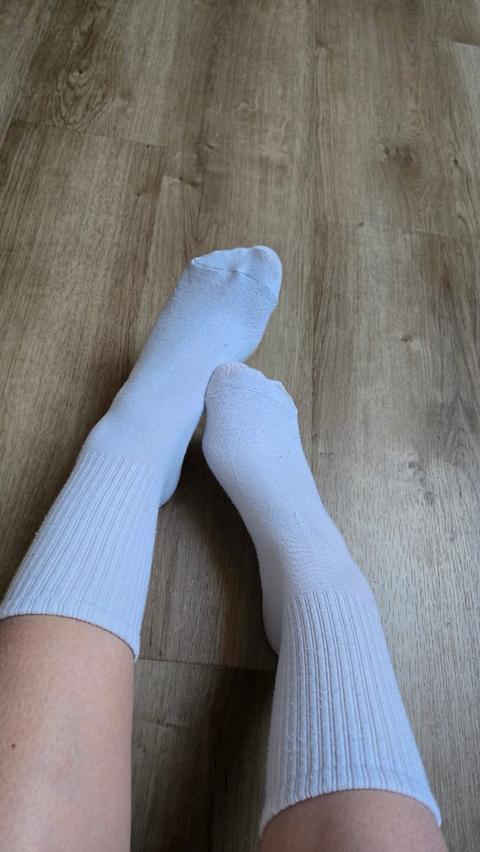 Getragene Sportsocken