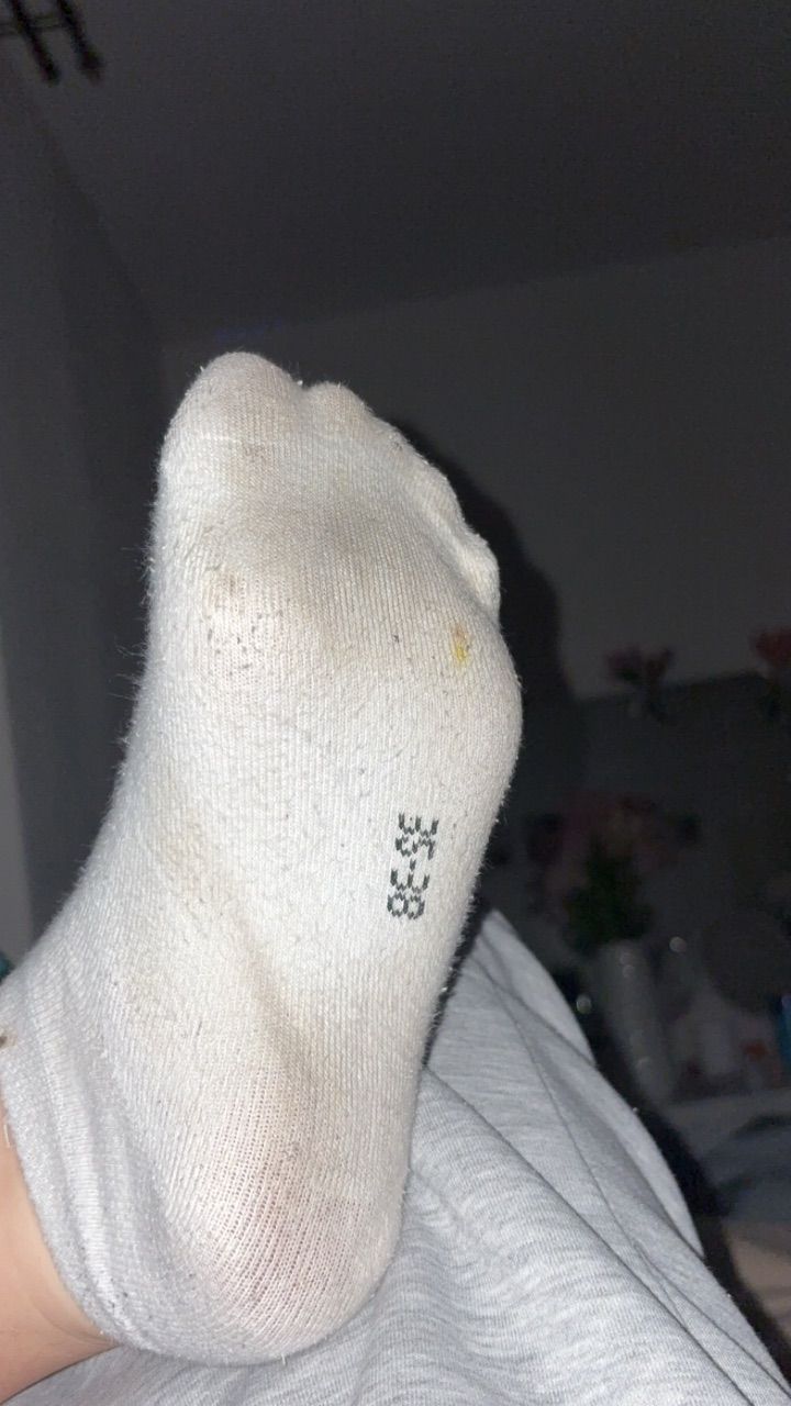 getragene socken 