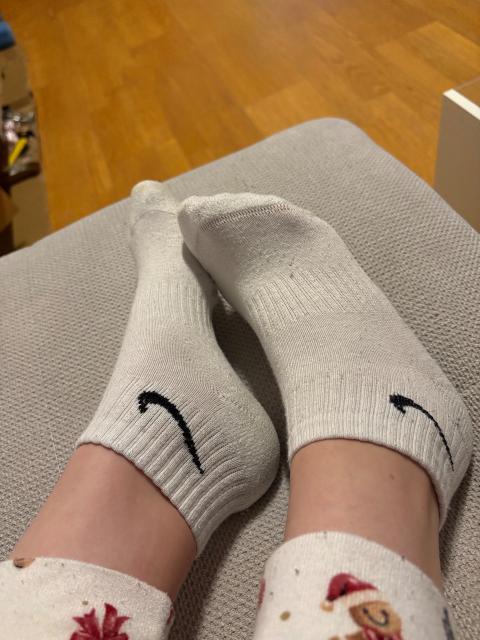 Getragene Socken Marke Nike