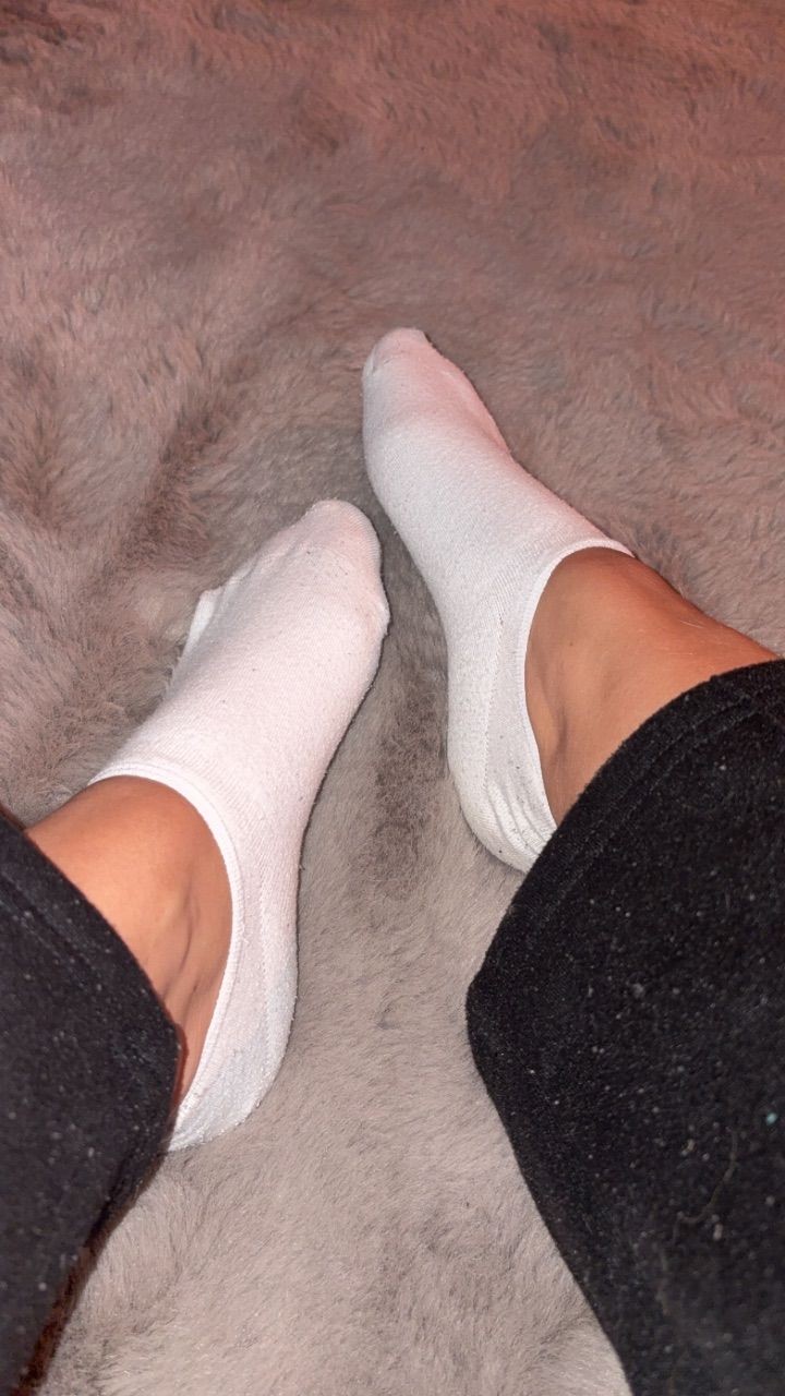 Worn white socks  Size 36