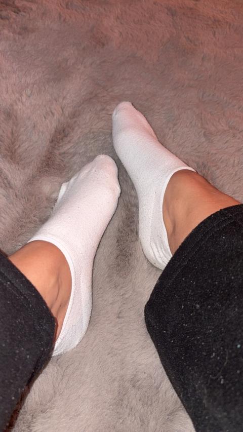 Worn white socks Size 36
