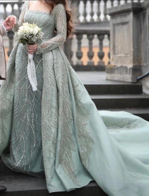 Tuba Couture Dresses Mintgrünes Verlobungskleid Size XS