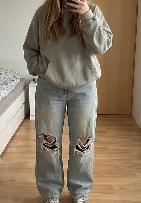 FB Sisters FB Sister Baggy Jeans Wide Leg Gr. L / 40 Light Blue Ripped Y2K Size L