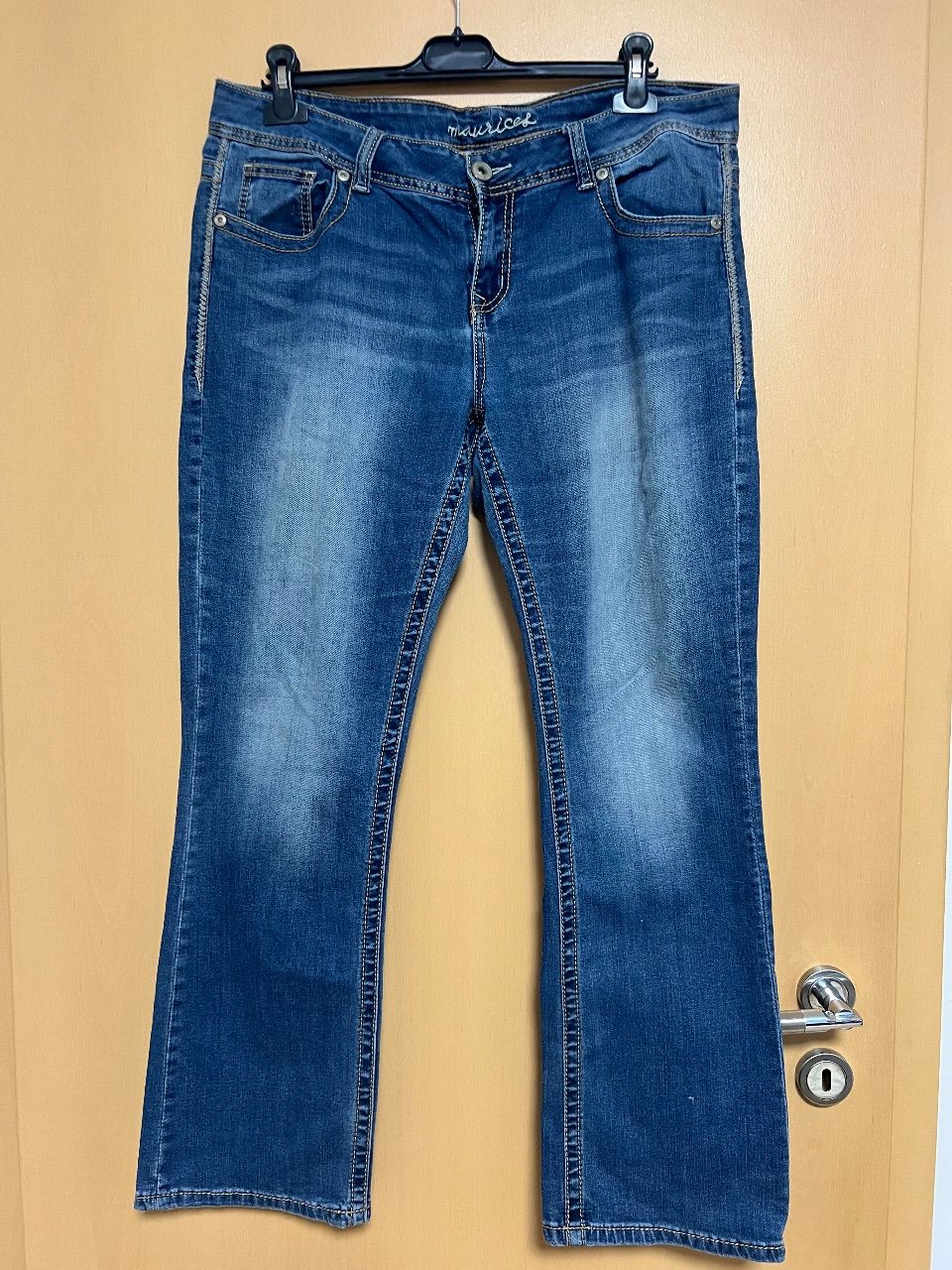 Ohne Marke Maurices Y2K Bootcut Jeans Gr. 42 / 44 (US 13/14) Bestickt Pailletten Size XL