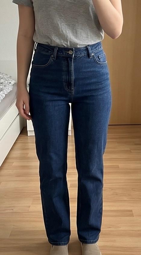 Ohne Marke Bexleys Woman Straight Leg Jeans Gr. 36 / 38 Dunkelblau High Waist Size S