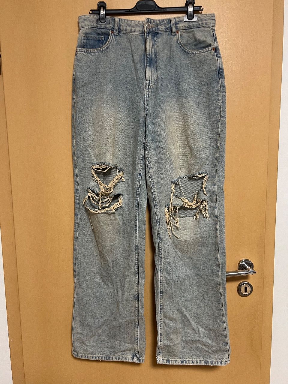 FB Sisters FB Sister Baggy Jeans Wide Leg Gr. L / 40 Light Blue Ripped Y2K Size L