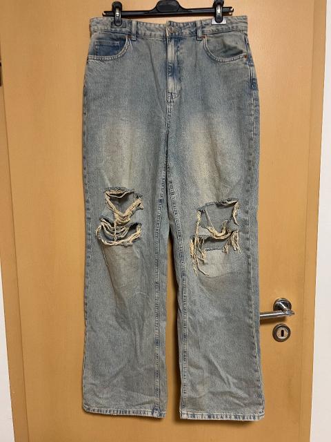 FB Sisters FB Sister Baggy Jeans Wide Leg Gr. L / 40 Light Blue Ripped Y2K Size L