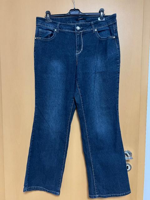Ohne Marke Roz & Ali Plus Size Bootcut Jeans Gr. 46 / XXL Strass Bestickt Y2K Size XXL