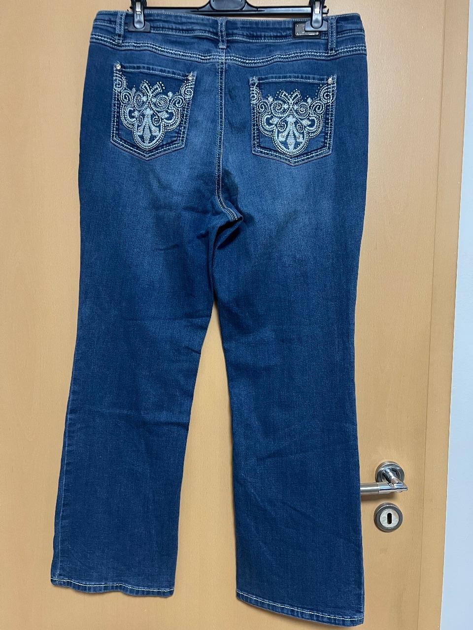 Earl Plus Size Bootcut Jeans Gr. 46 / 48 (US 18W) Strass Bestickt Y2K