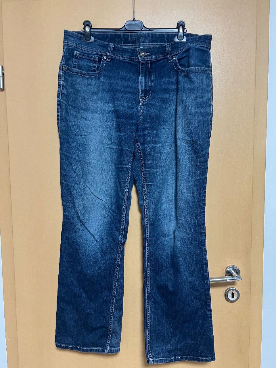 Ohne Marke Apt. 9 Y2K Bootcut Jeans Gr. 46 / 48 (US 16) Strass Klapptaschen Bestickt Size XXL