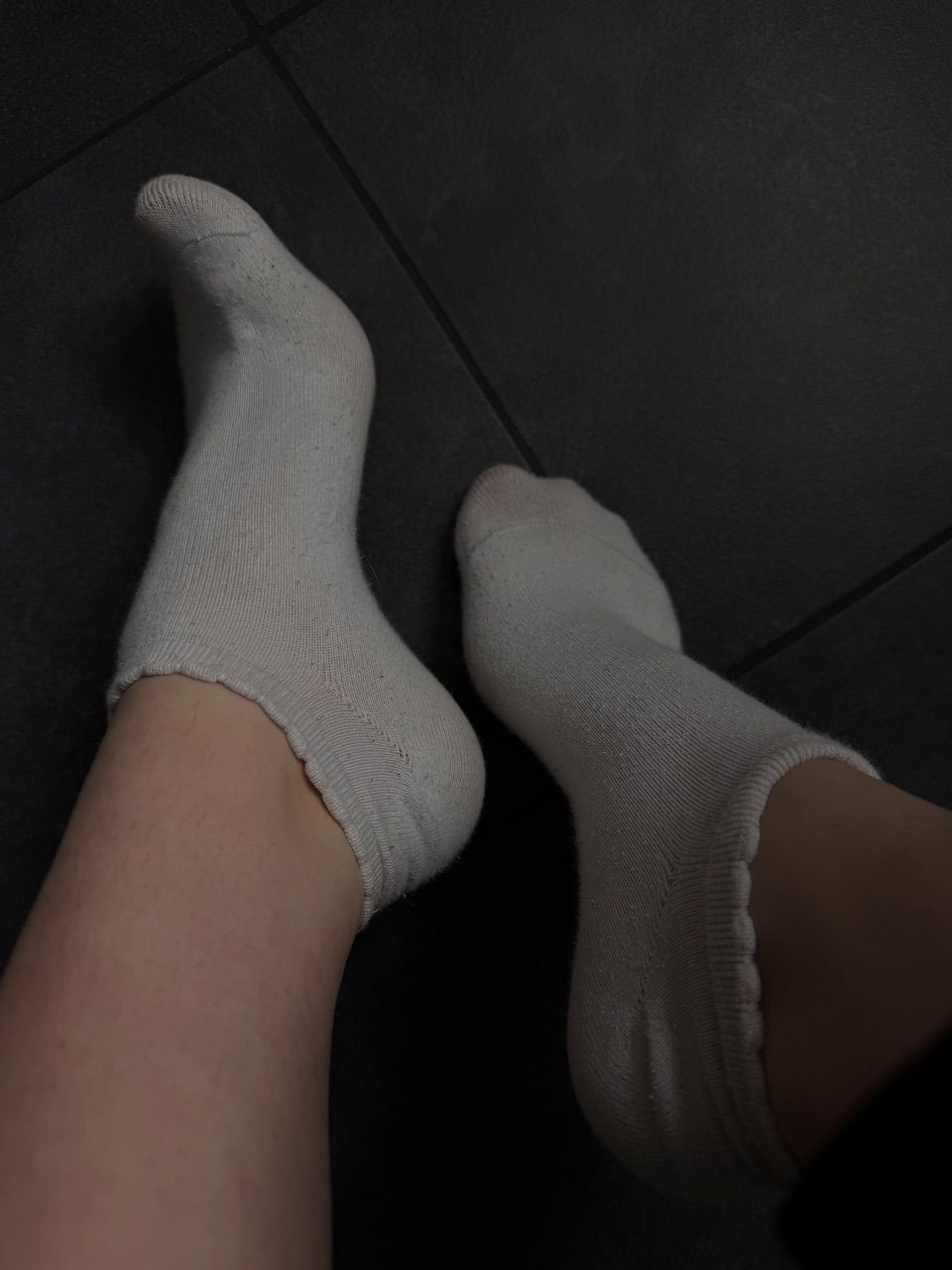 Getragene Weiße Kurze Socken Size M