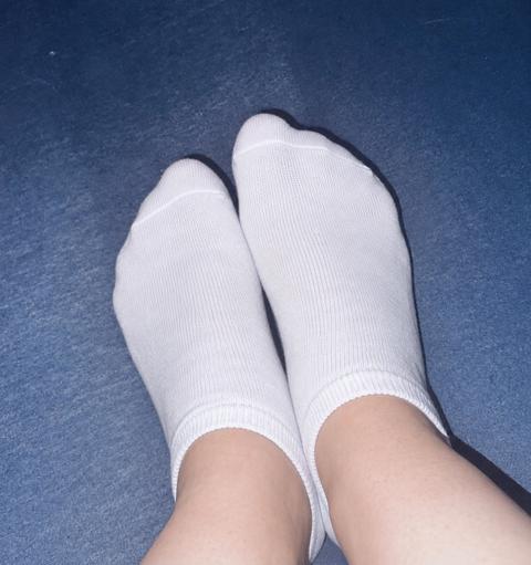 Ohne Marke Getragene Sneaker, Socken Size 38