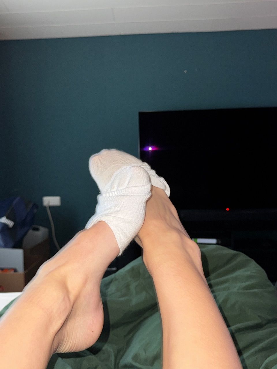 Ohne Marke Socken weiß getragen  Size 38