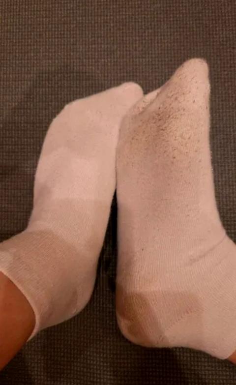 Socken getragen