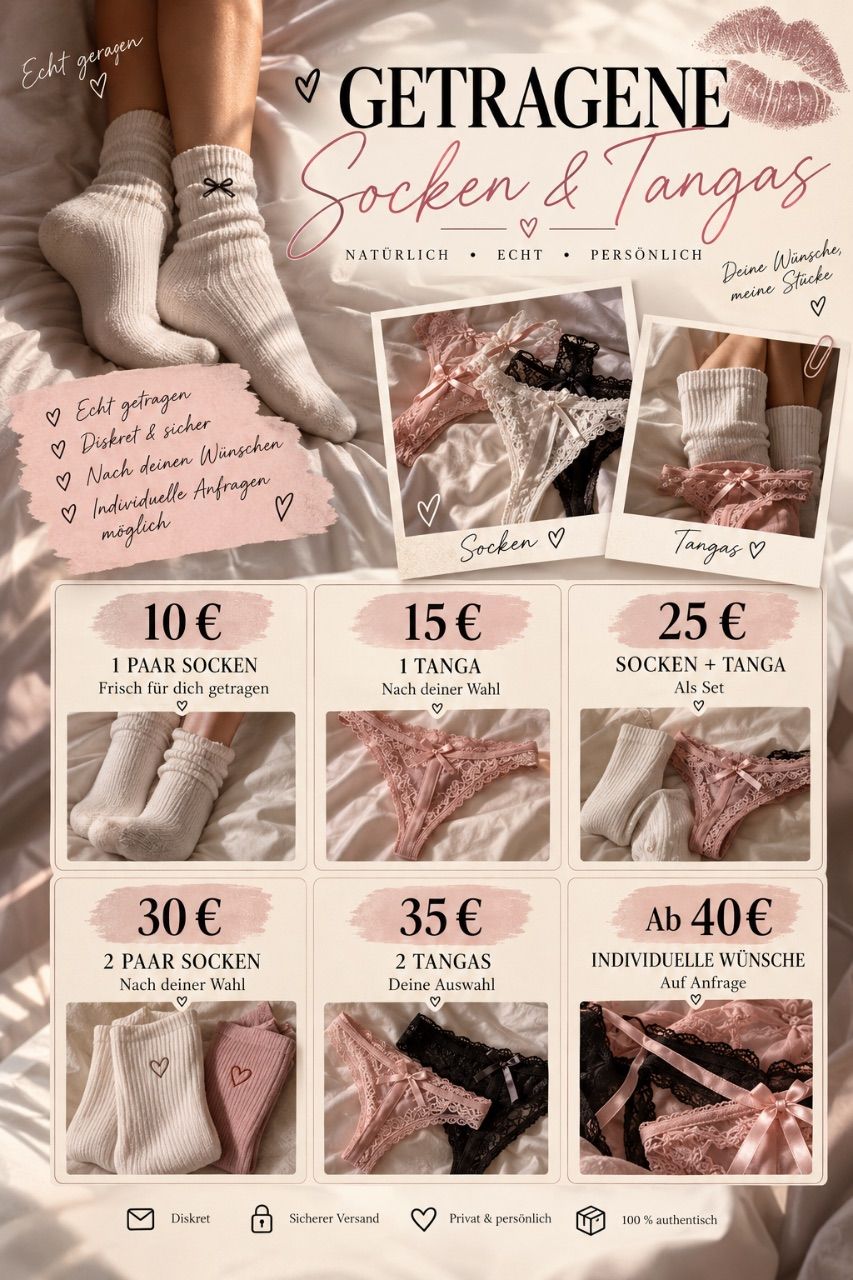 Getragene Socken oder Tangas Size S
