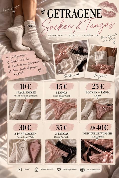 Getragene Socken oder Tangas Size S