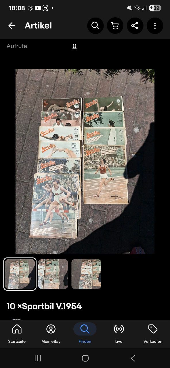 Sportbild  Sportbild 10 Stück 1954
