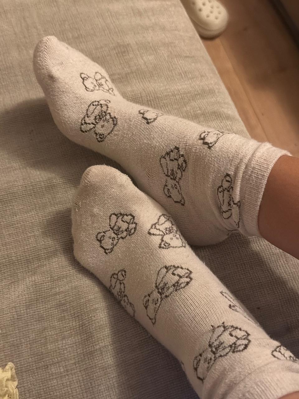 Weiße Teddybär Socken