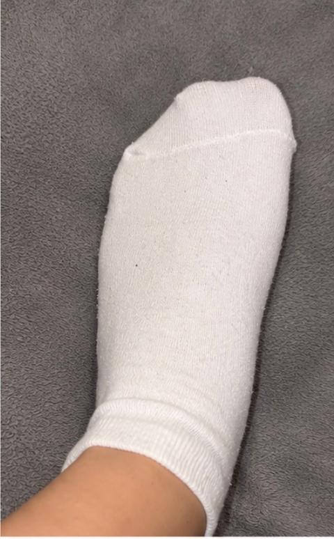 Weiße Sneaker-Socken - im Gym getragen Size XS