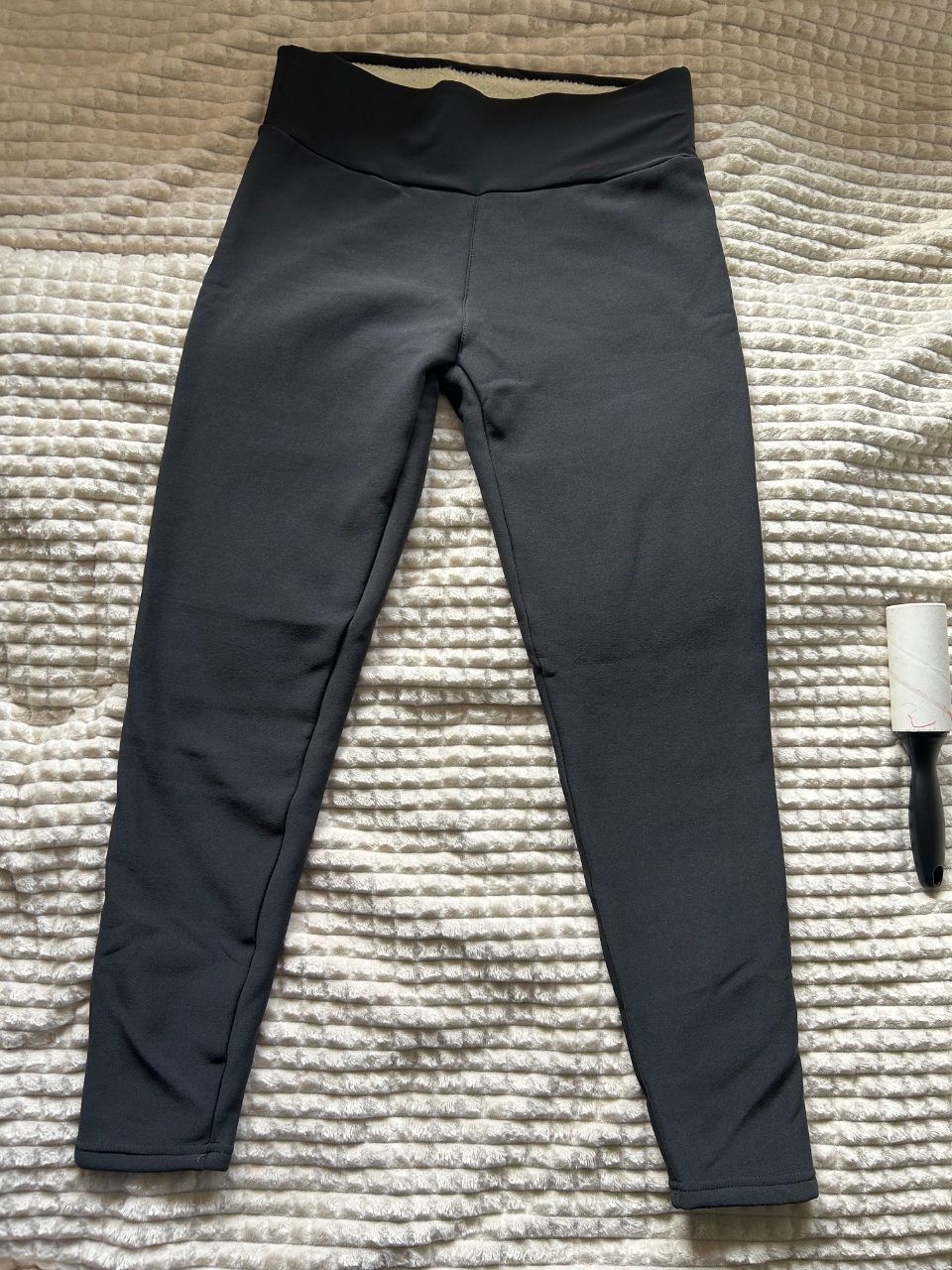 Dunkelgraue Leggings | Innenfell | Größe L Size L