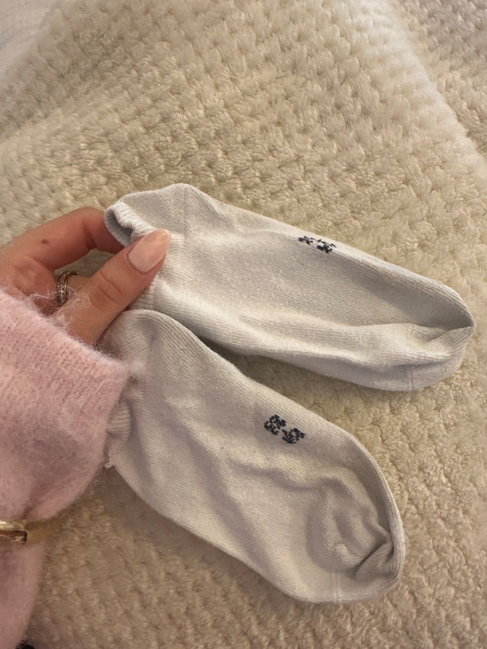 Getragene Socken