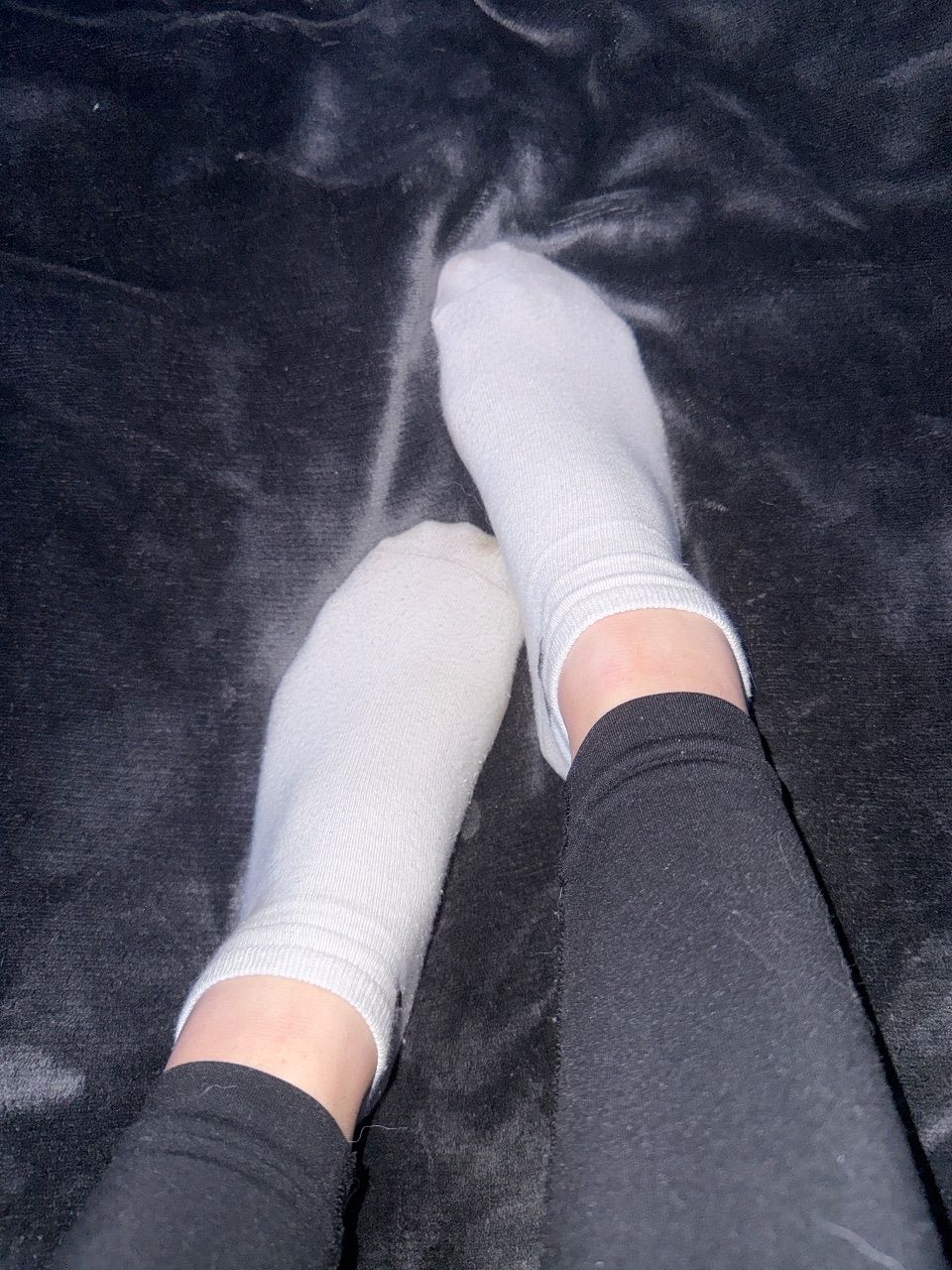 Getragene Socken weiß 