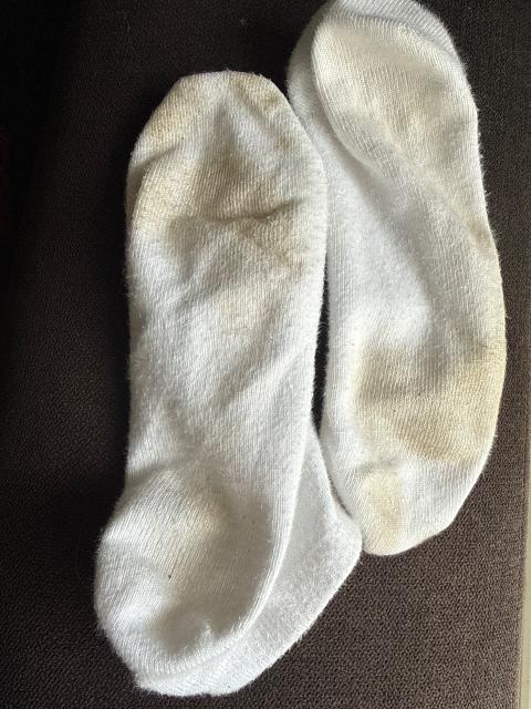Getragene Socken