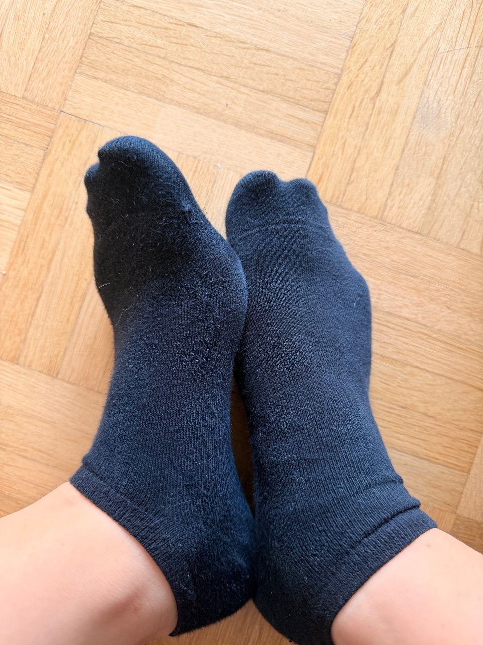 Ohne Marke Schwarze Getragene Socken Size S