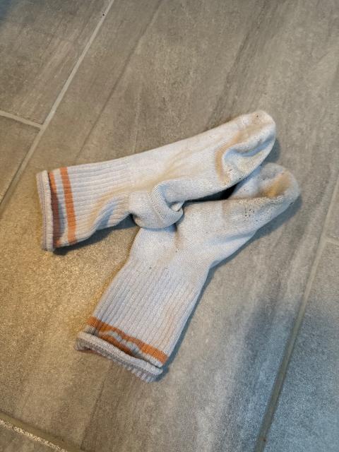 Getragene Socken Sport