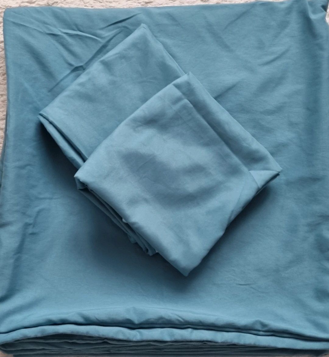Microfaser Bettwäsche Seeblau.