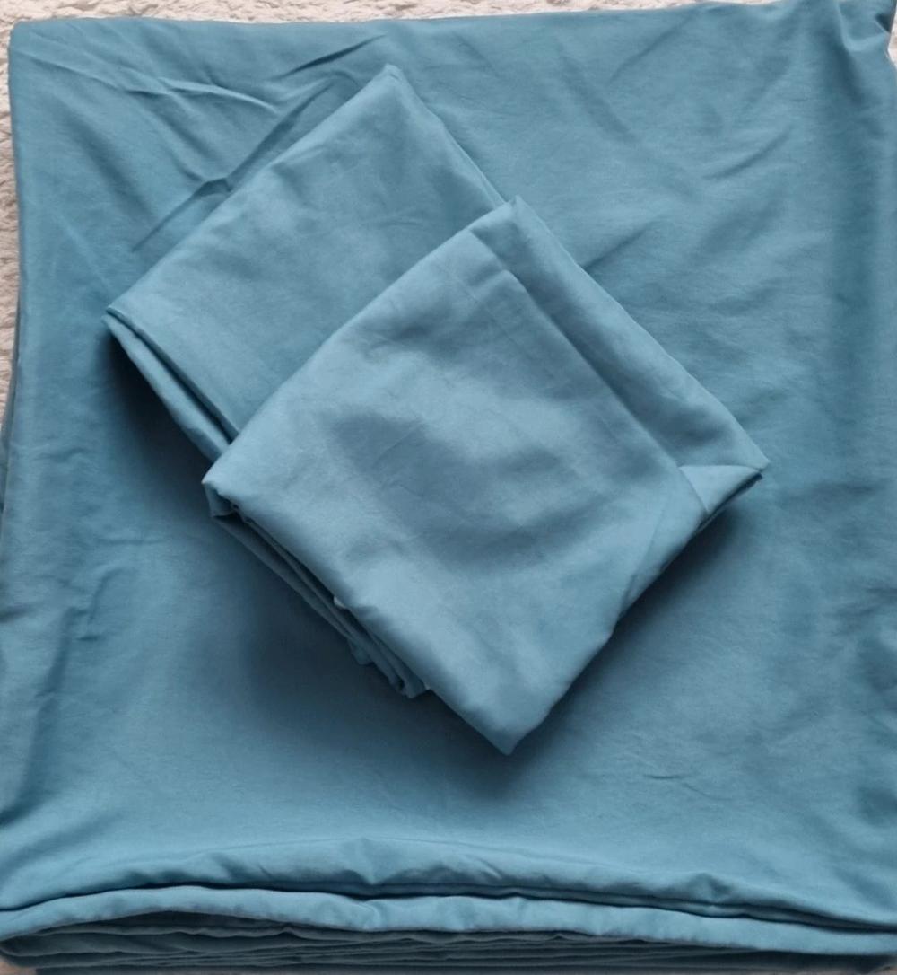 Microfaser Bettwäsche Seeblau.