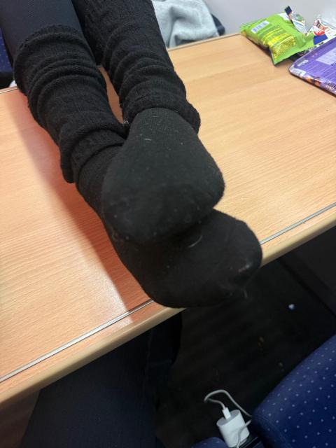 Getragene Socken