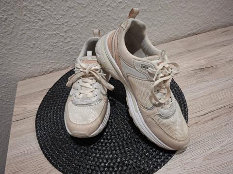 Chunky Sneaker / Low-Top Sneaker Beige-Rosa (Größe 39)